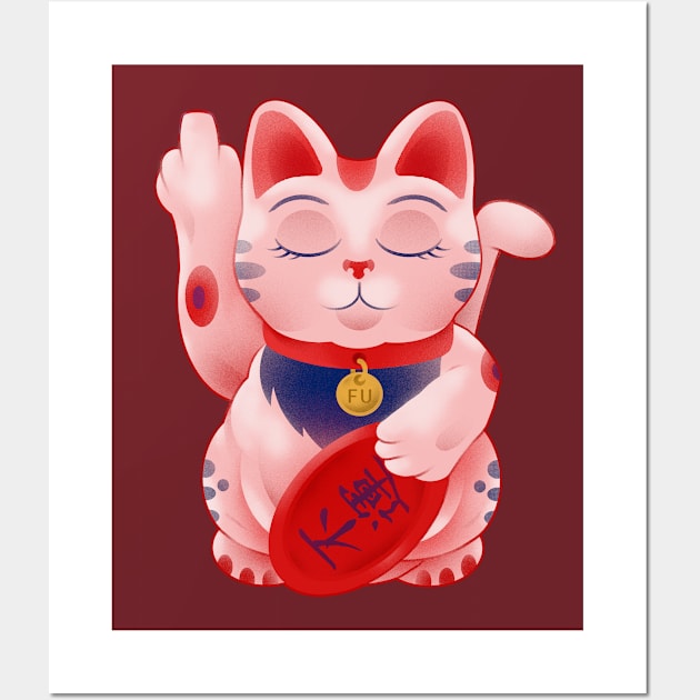 Lucky Cat Wall Art by bigbadrobot